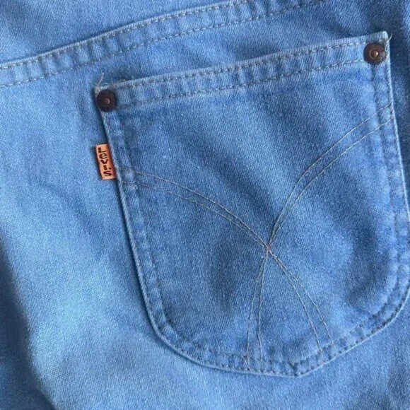 Levi's Vintage Men's 41x29 Jeans Orange Tab Light Wash Denim Straight 70's 80's
